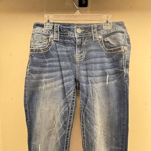 Miss Me Womens Signature Boot Cut Blue Jeans Denim JP7821B Sz 30x32 Marked 27 - Picture 3 of 10